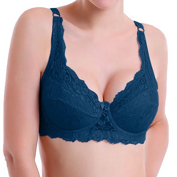 qucoqpe Full Coverage Lace Bras for Women Breathable Comfort Floral Supportive Non Padded Underwired Bras