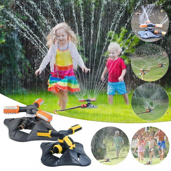 Bouanq Garden Sprinkler 360 Rotating - Automatic Lawn Sprinkler - Perfect as DIY Irrigation Sprinkler System for Large Area - Yard Sprinkler That Easily Connects to The Garden Hose Sprinkler