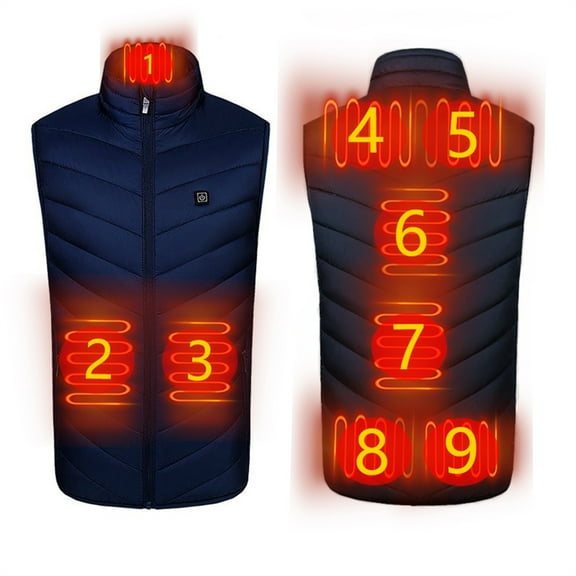 qucoqpe Heated Vest for Men and Women, USB Charging Heating for 8 Hours, Heated Jacket for Outdoor Work, Fishing (NO Battery)