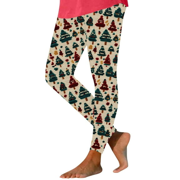qucoqpe High Waisted Yoga Pants Novelty Christmas Holiday Print Leggings for Women