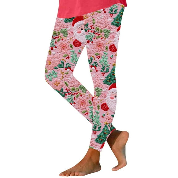 qucoqpe High Waisted Yoga Pants Novelty Christmas Holiday Print Leggings for Women