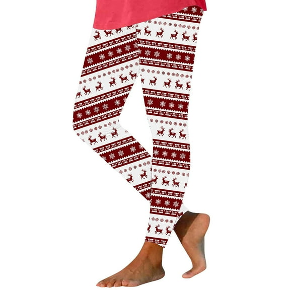 qucoqpe High Waisted Yoga Pants Novelty Christmas Holiday Print Leggings for Women