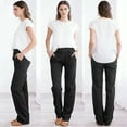 thumbnail image 1 of qucoqpe Jeans for Women Stretchy Elastic Waist Denim Pants with Pockets, 1 of 7