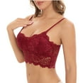 thumbnail image 1 of qucoqpe Sexy Bras for Women Lace Floral Bralettes Padded Lace Bandeau Bras with Straps, 1 of 5
