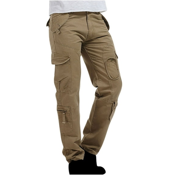 qucoqpe Men's Cargo Pants Stretch Jogger Sweatpants Slim Fit Gym Pants with Multi Pockets Casual Pants
