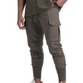 thumbnail image 1 of qucoqpe Men's Cargo Pants Stretch Jogger Sweatpants Slim Fit Gym Pants with Multi Pockets Casual Pants, 1 of 5
