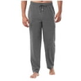 thumbnail image 1 of qucoqpe Men's Casual Wide Leg Pants with Elastic Waistband Solid Color Comfortable Lounge Sleep Pajama Trousers, 1 of 6