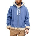 thumbnail image 1 of qucoqpe Men's Christmas Colorblock Jacket, Fleece-Lined Winter Full Zip Coat, Warm Fashion Hooded Flannel Coats Outerwear, 1 of 7