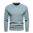 thumbnail image 1 of qucoqpe Men's Crew Neck Sweater Slim Fit Lightweight Sweatshirts Knitted Pullover for Casual Or Dressy Wear, 1 of 5