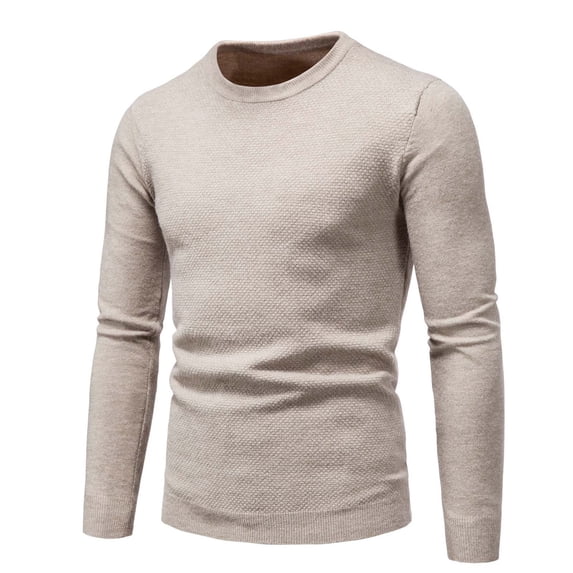 qucoqpe Men's Crew Neck Sweater Slim Fit Lightweight Sweatshirts Knitted Pullover for Casual Or Dressy Wear