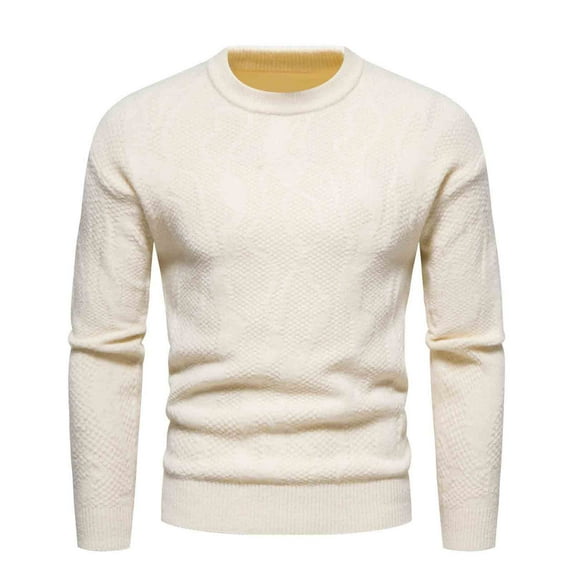 qucoqpe Men's Crew Neck Sweater Slim Fit Lightweight Sweatshirts Knitted Pullover for Casual Or Dressy Wear