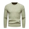 thumbnail image 1 of qucoqpe Men's Crew Neck Sweater Slim Fit Lightweight Sweatshirts Knitted Pullover for Casual Or Dressy Wear, 1 of 5