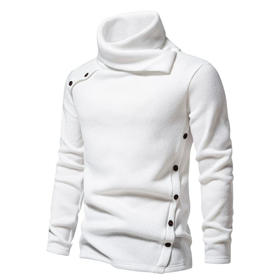 qucoqpe Men's Fashion Turtleneck Pullover Casual Long Sleeve Sweater