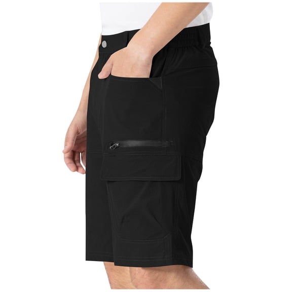 qucoqpe Men's Hiking Cargo Shorts Lightweight Summer Quickly Dry Zippered Short Pants with Pockets