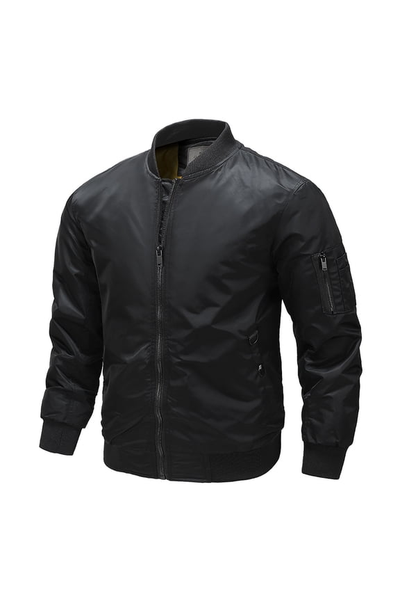 Men's Plus Size Winter Puffer Coats Trendy Casual Bomber Jacket Quilted Insulated Flight Jacket for Outdoor Wear