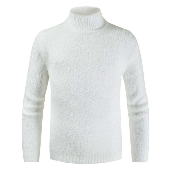 qucoqpe Men's Slim Fit Turtleneck Sweater Casual Knitted Twisted Pullover Long Sleeve Fleece Sweaters