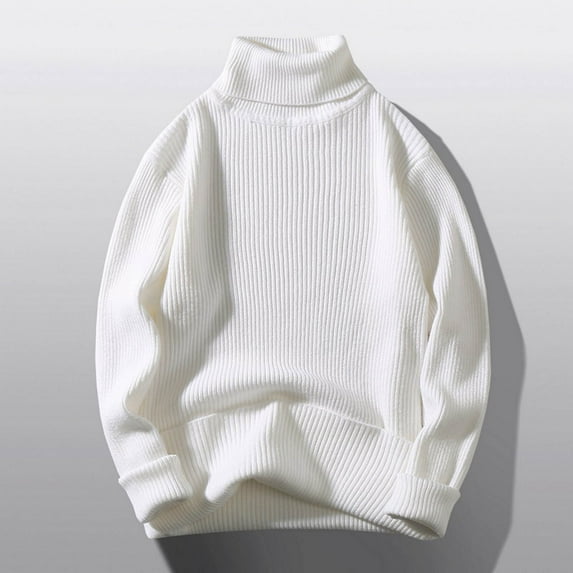 qucoqpe Men's Turtleneck Sweater Slim Fit Midweight Knitted Pullover Sweaters for Casual Or Dressy Wear