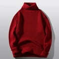 thumbnail image 1 of qucoqpe Men's Turtleneck Sweater Slim Fit Midweight Knitted Pullover Sweaters for Casual Or Dressy Wear, 1 of 5