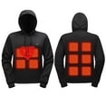 thumbnail image 1 of qucoqpe Men's Women's Electric Heated Hoodie Sweatshirt 10-Zone Smart Warming Winter Pullover Rechargeable Battery Heating Jacket, 1 of 8