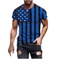 thumbnail image 1 of qucoqpe Mens 4th of July Shirts Summer Crew Neck Short Sleeve Patriotic Sports T-Shirts America Flag Tops Graphic Tees, 1 of 5