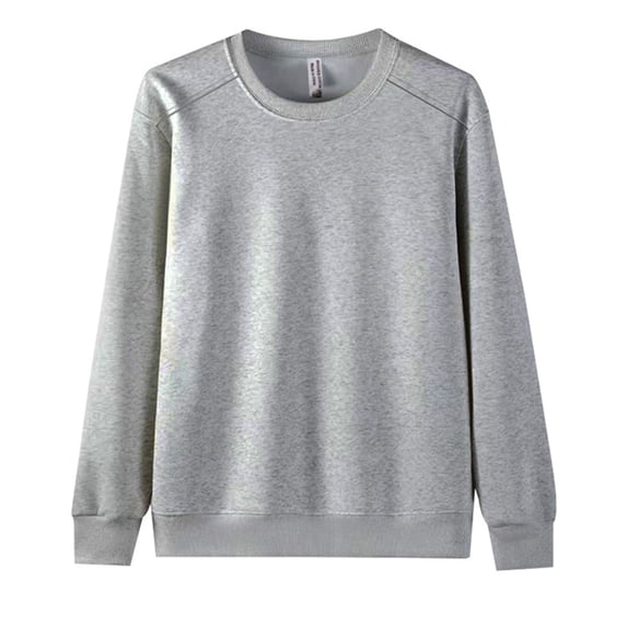 qucoqpe Mens Classic Fleece Crewneck Sweatshirt Fall Winter Fashion Basic Solid Pullover Shirts Tops