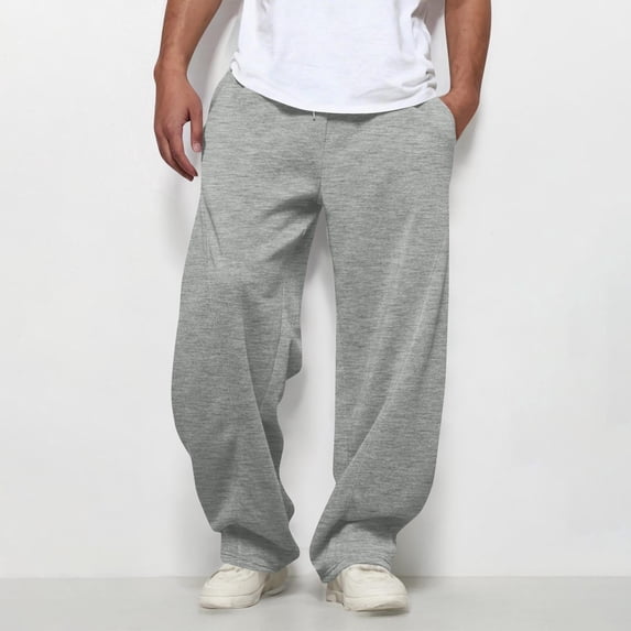 qucoqpe Mens Fleece Active Workout Jogger Sweatpants for Men with Pockets and Drawstring