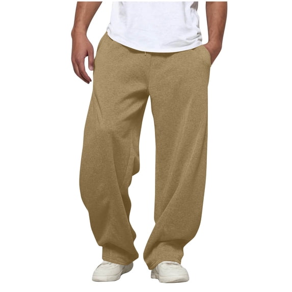 qucoqpe Mens Fleece Active Workout Jogger Sweatpants for Men with Pockets and Drawstring