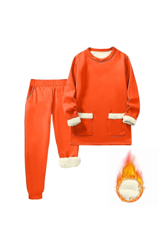 Mens Fleece Lined Sweatsuits Sweatshirts and Joggers Fall Winter 2 Piece Outfits Thermal Warm Lounge Sets Tracksuits