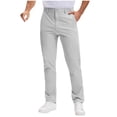 thumbnail image 1 of qucoqpe Mens Quickly-Dry Dress Pants Lightweight Breathable Outdoor Stretch Work Slacks Trousers, 1 of 10