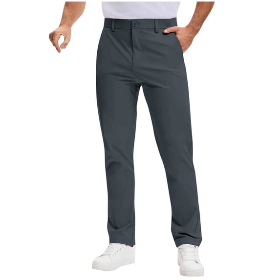 qucoqpe Mens Quickly-Dry Dress Pants Lightweight Breathable Outdoor Stretch Work Slacks Trousers