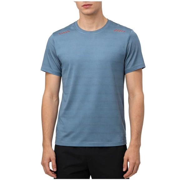 qucoqpe Mens Tops Plus Size Quickly-Dry Short Sleeve Athletic T-Shirt Breathable Ice-Silk Crewneck Casual Sports Workout Running Blouses