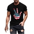 thumbnail image 1 of qucoqpe Patriotic Shirts for Men 4th of July Sports Short Sleeve T-Shirts Independence Day America Flag Tops Graphic Tees, 1 of 5