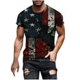 thumbnail image 1 of qucoqpe Patriotic Shirts for Men 4th of July Sports T-Shirts Summer Crew Neck Short Sleeve America Flag Tops Graphic Tees, 1 of 5