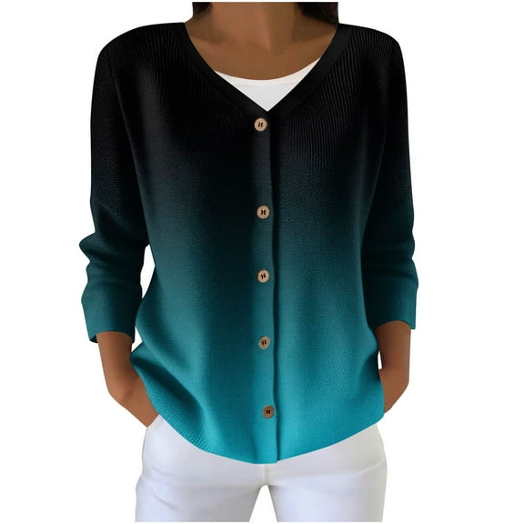 qucoqpe Plus Size Cardigan Sweaters for Women Lightweight Knit Sweater Tops Fall Fashion Button Down Long Sleeve Shirts