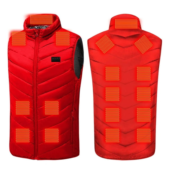 qucoqpe Plus Size Heated Vest for Women Men, (Battery Pack Not Included) Electric Warming Heated Jacket Winter Heating Coats