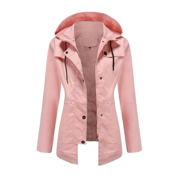 qucoqpe Raincoat Women Lightweight Waterproof Rain Jackets Packable Outdoor Hooded Windbreaker