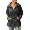 thumbnail image 1 of qucoqpe Raincoat Women Lightweight Waterproof Rain Jackets Packable Outdoor Hooded Windbreaker on Clearance, 1 of 5