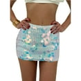 thumbnail image 1 of qucoqpe Sequin Skirt for Women Sparkly Stretchy Bodycon Mini Skirts Night Out Party Skirts, 1 of 6