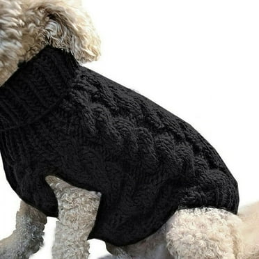 qucoqpe Small Dog Sweaters with Leash Hole Gingham Patchwork Doggie Sweater Knitwear Pullover Warm Pet Sweater for Fall Winter Cold Weather