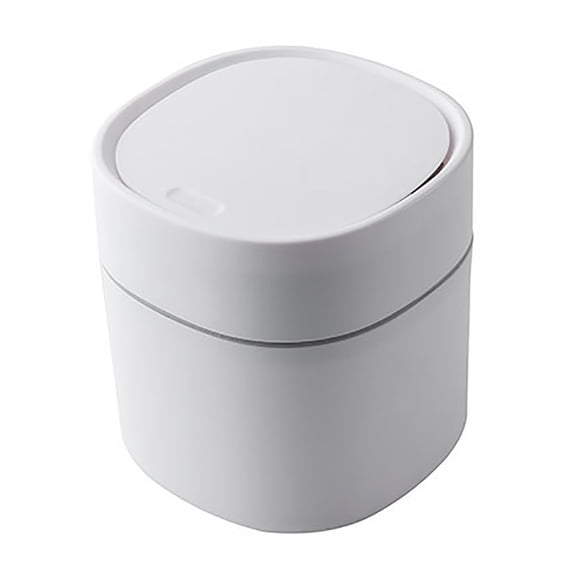 Bouanq Small Trash Can Mini Creative Covered Kitchen Living Room Trash Can Play cover design Garbage Trash Can for Table Bathroom Car Kitchen
