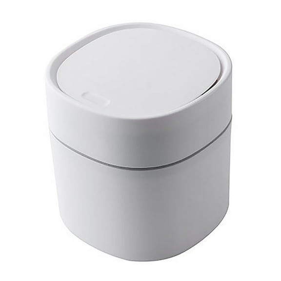Bouanq Small Trash Can Mini Creative Covered Kitchen Living Room Trash Can Play cover design Garbage Trash Can for Table Bathroom Car Kitchen