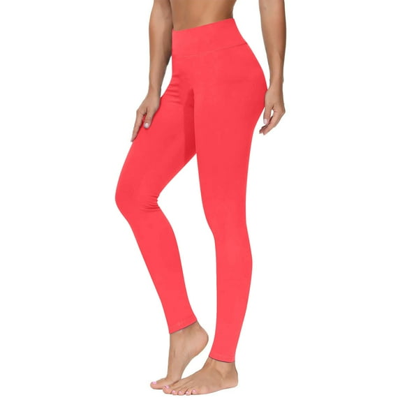 qucoqpe Stretchy Workout Leggings for Women Casual Solid High Waist Skinny Yoga Pants Womens Slim Sports Running Lounge Trousers