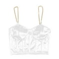 thumbnail image 1 of qucoqpe Summer Corset Crop Tops for Women Fashion Causal Solid Color Metal Chain Strap Sleeveless ‌Backless Tank Blouses Loose Fitted Party Going Out Shirts, 1 of 5