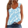 thumbnail image 1 of qucoqpe Summer Sleeveless Tank Tops for Women Fashion Casual Loose Fit Crew Neck Camisole Blouses Trendy Floral Printed Tunic Shirts, 1 of 5