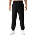 thumbnail image 1 of qucoqpe Sweatpants for Men Casual Solid Elastic Waist Pockets Sports Athletic Workout Jogger Pants, 1 of 5