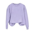 thumbnail image 1 of qucoqpe Sweatshirt for Women Crewneck Long Sleeve Tops Casual Solid Color Loose Pullover Shirts 2025 Fall Fashion Clothes, 1 of 4