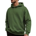 thumbnail image 1 of qucoqpe Sweatshirts for Men 2025 Winter Fashion Casual Solid Bohemian Knitted Long Sleeve Hooded Pullovers Tops, 1 of 5