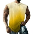 thumbnail image 1 of qucoqpe Tank Tops for Men Summer Fashion Casual Loose Fit Gradient Color Crewneck Sleeveless Muscle Shirts, 1 of 5