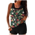 thumbnail image 1 of qucoqpe Tankini Swimsuits for Women Loose Fit Floral Print Two Piece Modest Bathing Suits Blouson Tankini Tops with Boyshorts, 1 of 6
