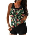 thumbnail image 1 of qucoqpe Tankini Swimsuits for Women Loose Fit Floral Print Two Piece Modest Bathing Suits Blouson Tankini Tops with Boyshorts, 1 of 6
